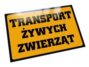 Metalowa tabliczka przewóz transport żywych zwierząt żywca drobiu koni