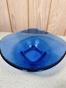 Szklana kobaltowa misa patera ozdobna