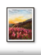 Tam gdzie światło wschodzi- pastele suche 24x30 cm