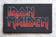 Iron Maiden Obrazek logo ręcznie grawerowane/malowane... Oryginalny prezent