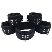 Zestaw pasków BDSM Obroża Nagdarstki Kostki Skóra naturalna 1 D-ring 