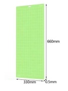 Mata do cięcia 12x24 cali: zielona, z napisami, wykonana z tkaniny PVC.