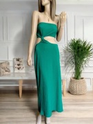 Zielona długa sukienka damska boho wakacyjna maxi Shein M 38