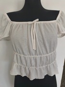 Biała bluzka top Hiszpanka rozmiar XL