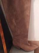 Kozaki bez ocieplenia, zamsz