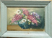 Unikatowy obraz olejny na płótnie/martwa natura kwiatowa/autor: T. Kamińska