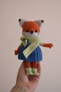 Lis lisek maskotka lisiczka amigurumi handmade zrobiona na szydełku miś