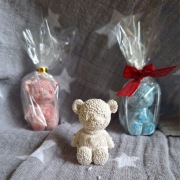 Misie z gipsu podziękowania - chrzest, komunia