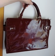 Teczka ze skóry Sagan mieści A4, nieużywana, z zadrapaniami 