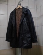 kurtka męska XL skórzana kolor czarny fason klasyczny / vintage wykonana z 