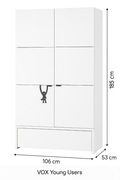 Zestaw VOX Young users - szafa + podest z szufladą