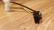 Przejściówka zasilania 2 x Molex na 6-pin PCI-E