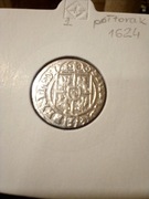 Półtorak 1624 w holderze 