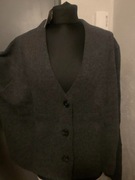 ZARA sweter kardigan wdzianko narzutka oversize z wełną gruby