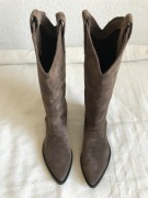 Zamszowe brązowe kowbojki Hegos fango western 36