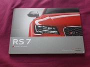 2013 2014 Audi RS 7 RS7 Sportback Prospekt angielski twarde okładki