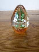 Duży szklany dekoracyjny przycisk do papieru ZOBACZ