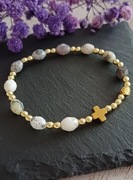 Bransoletka różaniec z naturalnego opalu 