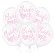 Balony Bride to be różowe 30 cm 14 cali 6 szt.