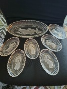 Zabytkowe patery- salaterki 6+1 HS Ząbkowice proj. Eryki Trzewik-Drost PRL