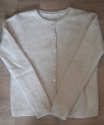 Rozpinany sweter damski 45% wełna, 13% alpaka  The White Company 