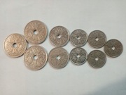 10 monet 5 koron 2 korony 1 korona 1990–2007 Danmark