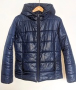 Ciepła gruba zimowa kurtka pikowana granatowa M 38