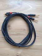 Klotz MiniLink PRO 6m 2x Jack TS 6,3 mm na 2x RCA Cinch