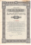 Obligacja 4% pożyczki konsolidacyjnej 50zł,1936