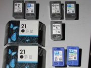 Oryginalne tusze HP 21 22 21XL 22XL zestaw 9 szt. CZYTAJ OPIS