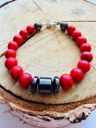 Bransoletka męska wyjątkowa z kamieni naturalnych na prezent amulet 