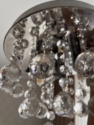 Karnisz led kryształy glamour srebrny lustrzany 