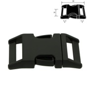 Klamra zatrzaskowa metalowa 25mm Plus – czarna