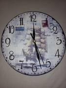 Zegar ścienny młodzieżowy statek morze