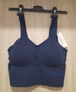 Granatowy damski top
