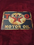Tablica metalowa do powieszenia Texaco gasoline motor oil   20x30 cm  