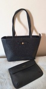 Torebka skórzana shopperka z kosmetyczką Ted Baker 