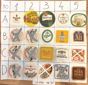 Podkładki, podstawki pod piwo po 2 zł zestaw za 35 zł, Nr30 cały świat 