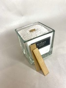 Świeca sypana z wosku palmowego „Krem Waniliowy” – pojemnik kwadratowy