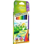 Kredki trójkątne 12kol.mix wzorów CRICCO CR322K12