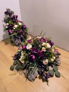 Stroik na grób, kompozycja na cmentarz, wiązanka z wazonem , zestaw . ST50k