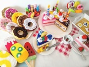 Słodycze z filcu, cukiernia, jedzenie z filcu