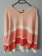 Morelowo pomarańczowy sweter damski rozmiar 42 