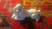 Pies  pudel  figurka porcelana Łomonosow