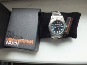 zegarek męski na rękę BEN SHERMAN metal, średnica 3,3cm, sprawny OPIS