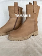 Tamaris skórzane Nubuk buty damskie rozmiar 42