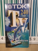 Nowa kaseta VHS w folii TDK TV240