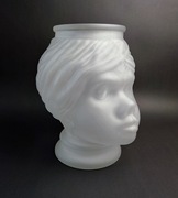 Unikatowy duży szklany wazon w kształcie głowy Nubijskiej kobiety