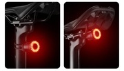 West Biking tylne światło roweru inteligentne IPX6 USB C hamulec