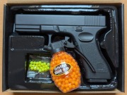 PISTOLET METALOWY NA KULKI GLOCK 17 CZARNY REPLIKA ASG IMITACJA BRONI